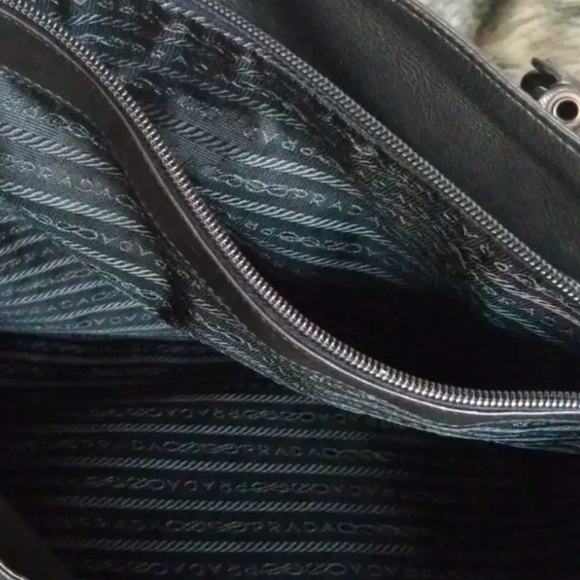 Prada Authentic Smooth Soft Leather Tote Bag with Grommets - Picture 11 of 13